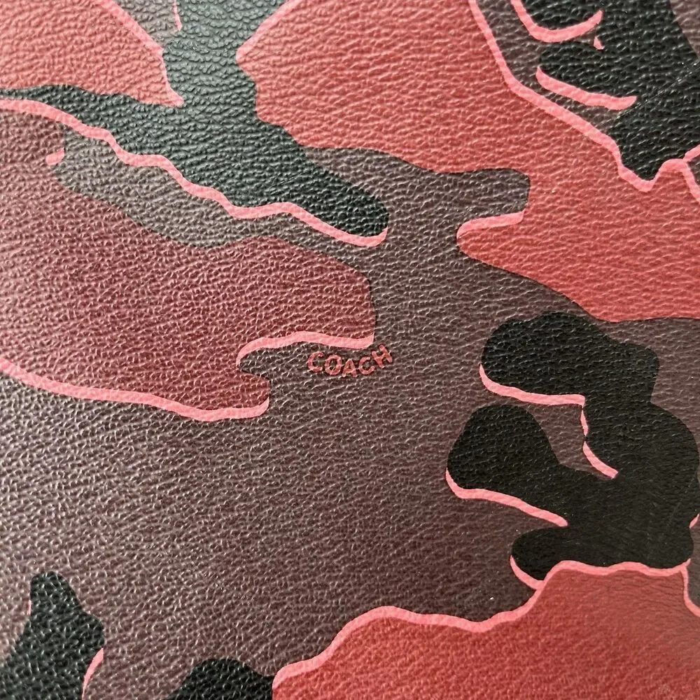 Coach Handbag Purse Military Red Camo Tote 31451 Large Shoulder Bag Reversible